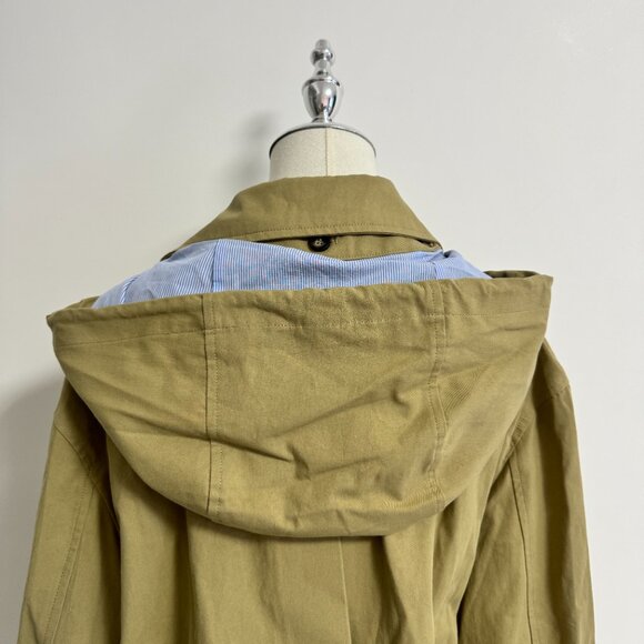 LOEWE Hooded striped poplin-paneled embroidered cotton-twill jacket - Picture 13 of 14